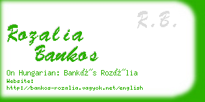 rozalia bankos business card